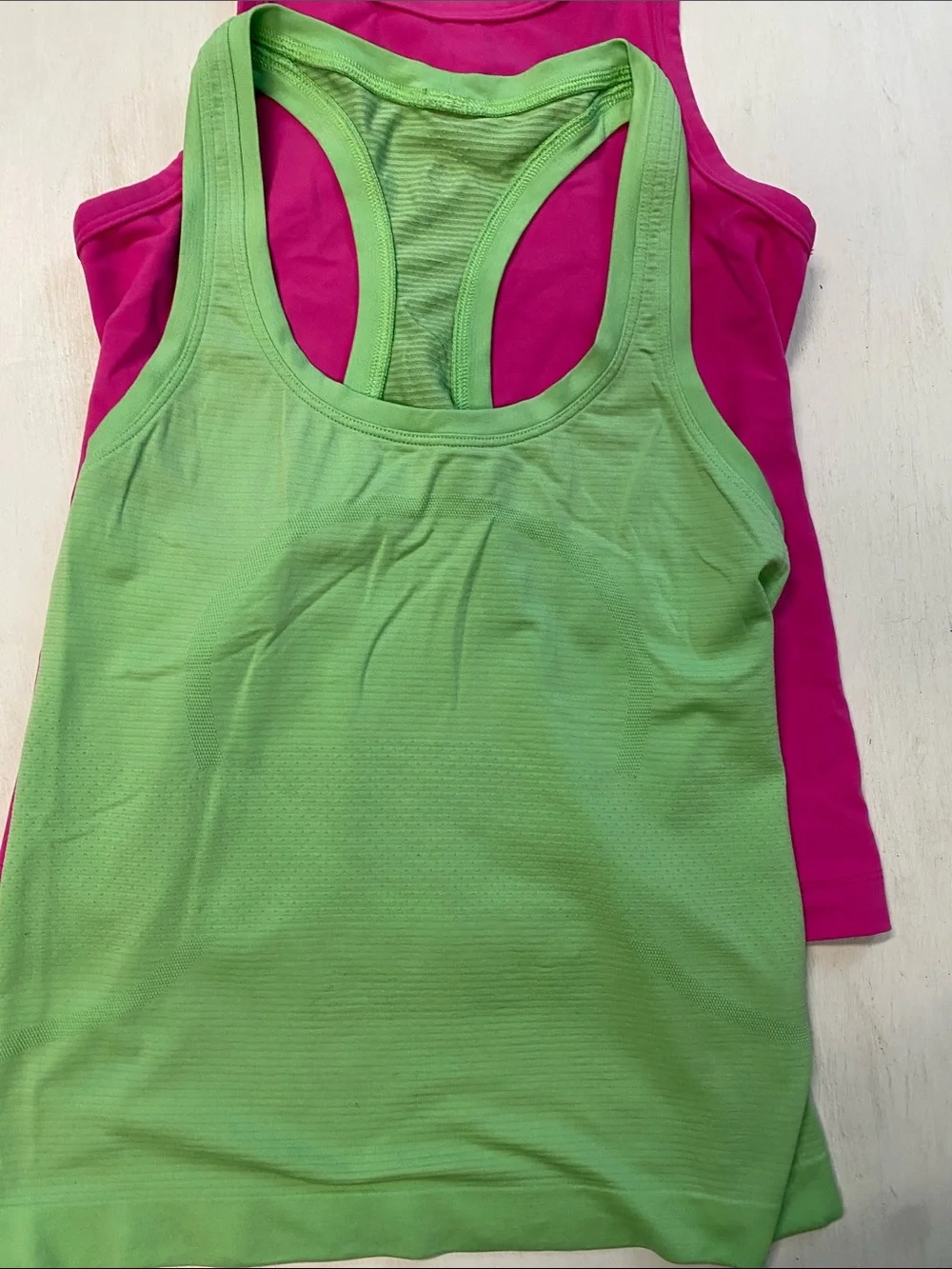 lululemon athletica Racerback Tank Tops - Bright Pink & Lime Green